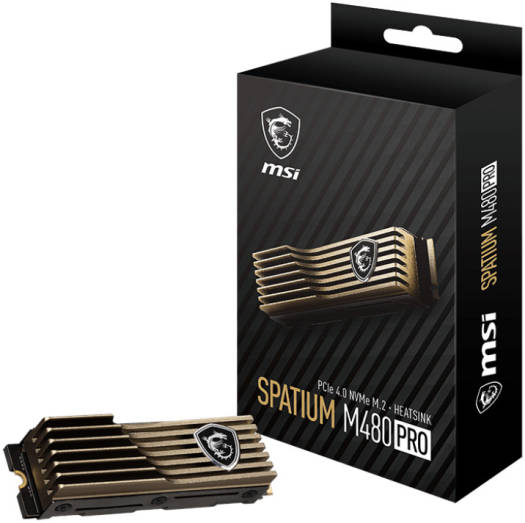 MSI Spatium M480 Pro PCIe Gen4x4 M.2 2280 Internal SSD, with Heatsink, 2TB Capacity, Up to 7400MB/s Sequential Read & 7000MB/s Sequential Write Speed, 1400TBW, 3D NAND | S78-440Q620-P83