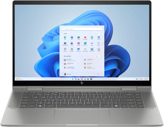 HP Envy x360 2-in-1 15t-fe100 Laptop, 15.6" FHD Touch Display, Intel Core Ultra 7 155U Processor, 16GB RAM, 512GB SSD, Intel Graphics, ENG Backlit K/B, HP USB-C Pen, Windows 11, Silver | 8U9H4AV