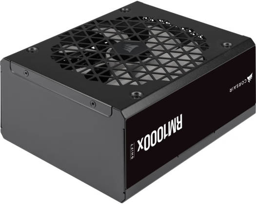 Corsair RM1000x Shift Power Supply, Fully Modular, 1000 Watts Power, 80 Plus Gold, ATX Form Factor, 140mm Fan Size, Zero RPM Mode, Black | CP-9020253-UK