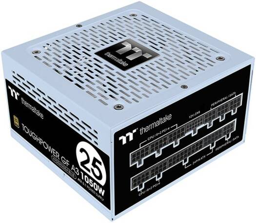 Thermaltake Toughpower GF A3 1050W Premium Edition 80 Plus Gold Certified Power Supply, PCIe Gen 5.1 Ready, Japanese Main Capacitor, Active PFC, 120mm FDB Fan, Hydrangea Blue | PS-TPD-1050FNFAGK-B