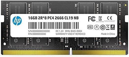 HP S1 16GB DDR4 SO-DIMM Desktop Memory, 3200MHz Clocking Speed, CL22 Latency, 1.20 Memory Voltage, 2Rx8 PC4, 260-Pin, Black | 2E2M7AA#UUF