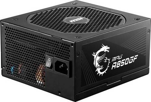 MSI MPG A850GF 850W Power Supply, 80 Plus Gold Modular, 6 x PCIe Connectors PSU, 140mm Cooling Fan, Intel ATX12V | 306-7ZP0C18-CE0
