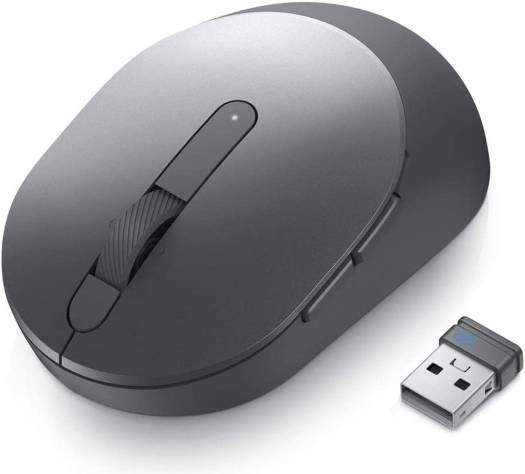 Dell MS5120W Mobile Pro Wireless Computer Mouse, 2.4GHz Connectivity, Bluetooth 5.0, 1600 dpi Resolution, Swift Pair, 7 Buttons, Optical Motion Detection, Grey| 570-ABHL