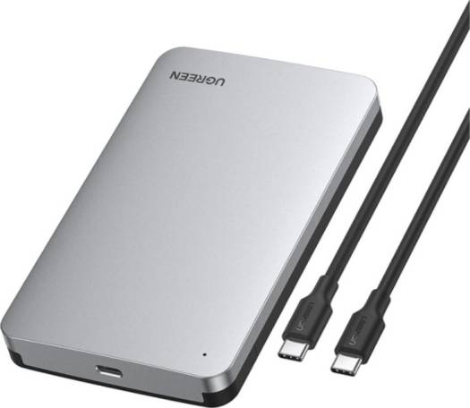 UGreen USB C Hard Drive Enclosure for 2.5" SATA SSD HDD, Aluminum USB C to SATA Adapter USB 3.1 Gen 2 Support, Compatible with MacBook Pro/Air, WD, Seagate | 70499