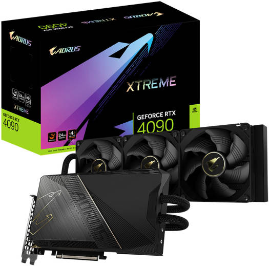 GIGABYTE AORUS GeForce RTX-4090 XTREME WATERFORCE Graphics Card, 24 GB GDDR6X 384 bit Memory, 2565MHz Core Clock, 360mm Radiator, 21Gbps Memory Speed, PCI-E 4.0, DP x3/HDMIx1 | GV-N4090AORUSX W-24GD