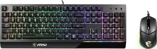 MSI VIGOR GK30 COMBO AR Mech RGB Gaming Keyboard & Clutch GM11 Mouse, Stunning RGB Lighting Effects in 6 Areas, 5-level DPI Sensor English Arabic Layout | S11-04AR601-CLA